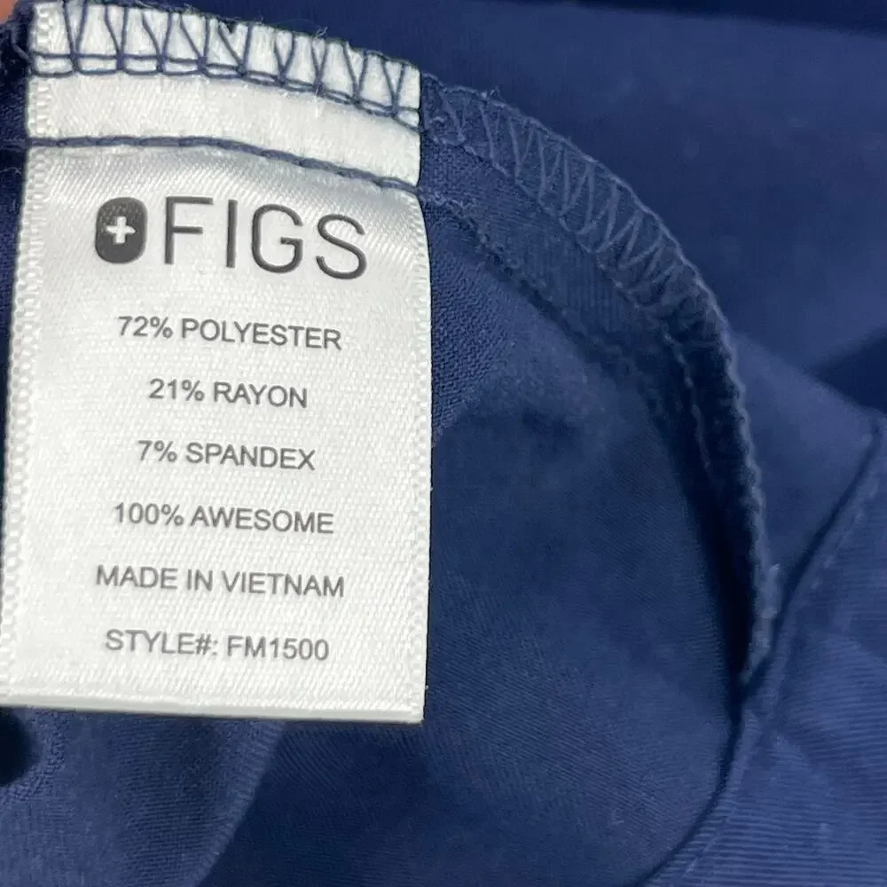 FIGS Mens Leon Technical Collection‎ Scrub Top V-Neck Blue Size Large - Picture 5 of 8